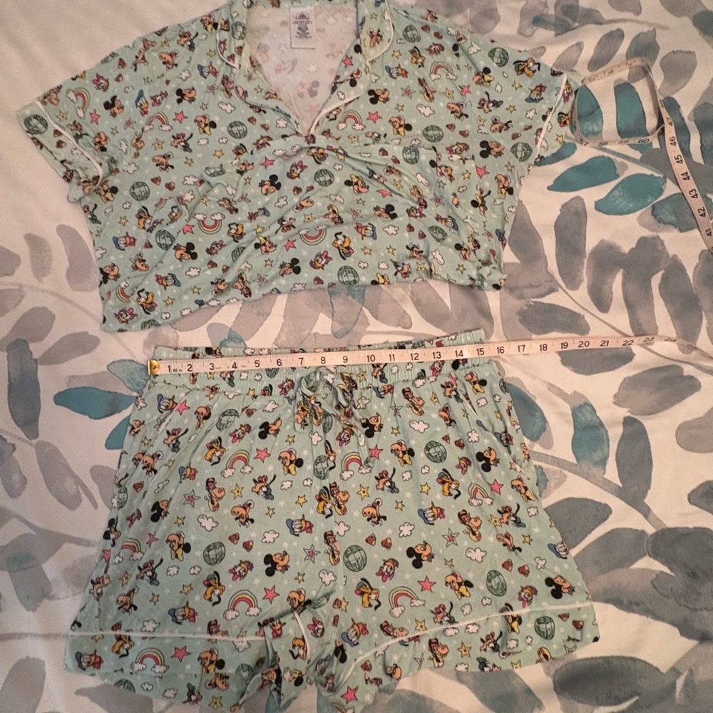 Disney Pajama Set - Blue/green with Characters - Picture 4 of 6